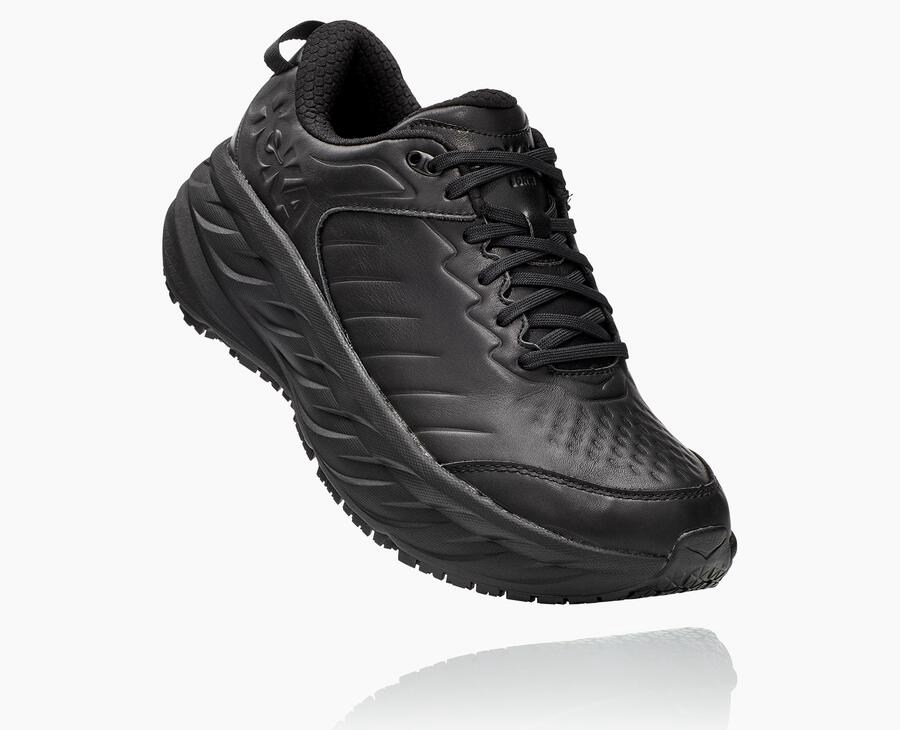 Hoka One One Bondi Sr - Men Running Shoes - Black,Australia QEJ-541873